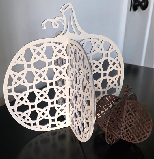 3-D Wooden Intricate Pumpkin